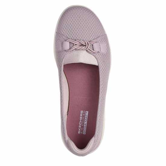 Skechers Mesh Skimmer W Satin Gore & Knot De Canvas Trainers Womens ЛАВ Дамски платненки и гуменки