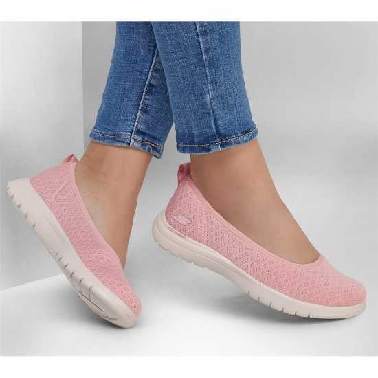 Skechers On-The-Go Flex - Siena Canvas Trainers Womens БЛШ Дамски платненки и гуменки