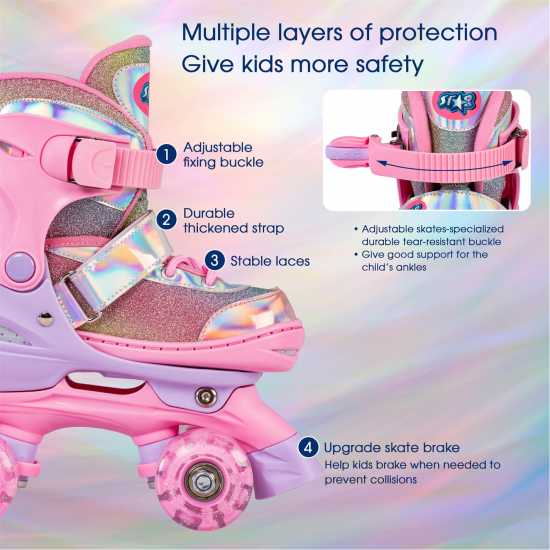 Star Glide Kids Roller Skates With Led Wheels  Детски маратонки