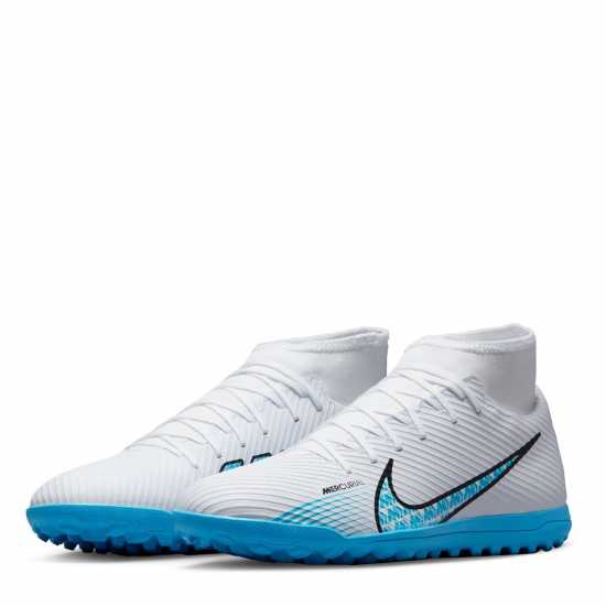 Nike Mercurial Superfly Club Df Astro Turf Trainers White/Blue/Pink Футболни стоножки