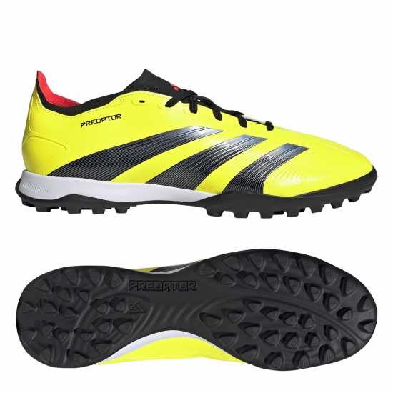 Adidas Predator 24 League Low Turf Football Boots Жълто/Черно/Червено Футболни стоножки