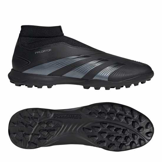 Adidas Predator 24 League Laceless Turf Boots Черно/Сиво Футболни стоножки