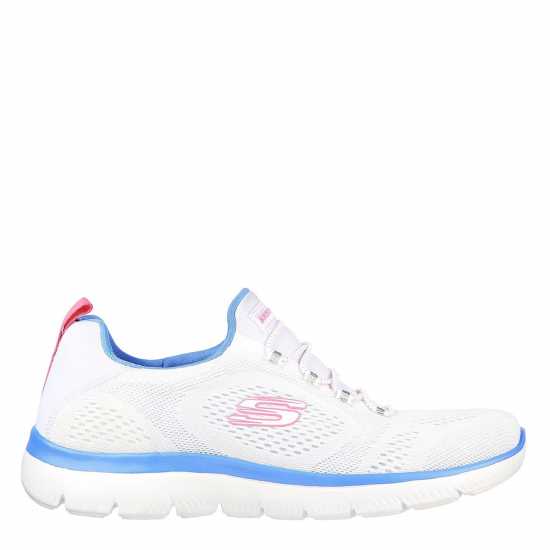 Skechers Engineered Mesh Bungee Slip-On W M Runners Womens Бяло/Розово Дамски маратонки