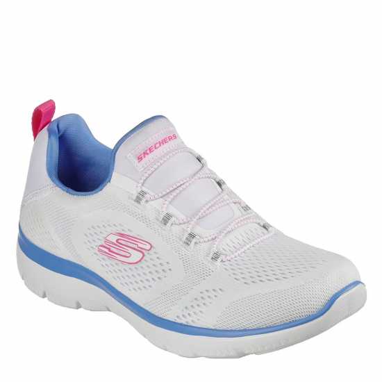 Skechers Engineered Mesh Bungee Slip-On W M Runners Womens Бяло/Розово Дамски маратонки