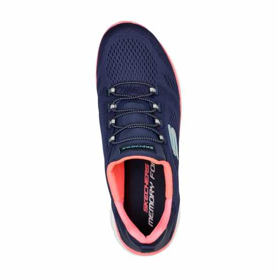 Skechers Engineered Mesh Bungee Slip-On W M Runners Womens Морско синьо/Розово 