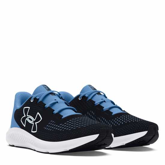 Under Armour Мъжки Маратонки Charged Pursuit 3 Womens Trainers Черно/Бяло/Синьо 