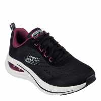 Skechers Engineered Mesh Lace-Up W Air-Cool Runners Womens Черно/Розово Дамски високи кецове