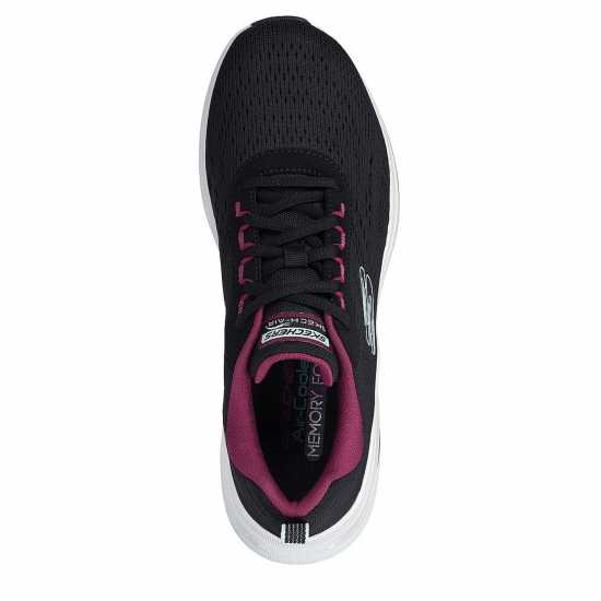 Skechers Engineered Mesh Lace-Up W Air-Cool Runners Womens Черно/Розово Дамски високи кецове