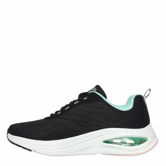 Skechers Engineered Mesh Lace-Up W Air-Cool Runners Womens Черно/Аква Дамски високи кецове