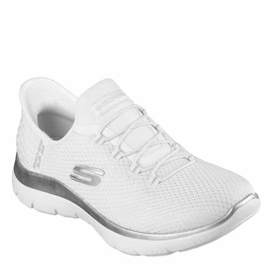 Skechers Slip-Ins: Summits - Diamond Dream Бяло/сребро Дамски високи кецове