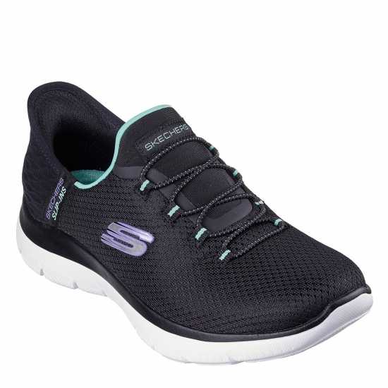 Skechers Slip-Ins: Summits - Diamond Dream Black/Turquoise 