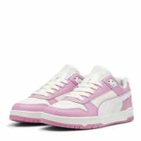 Puma Rebound V6 Low Low-Top Trainers Womens Розово/Бело Дамски високи кецове