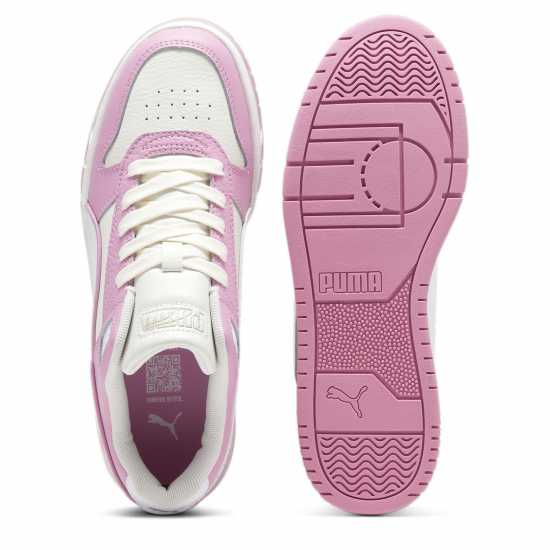 Puma Rebound V6 Low Low-Top Trainers Womens Розово/Бело Дамски високи кецове