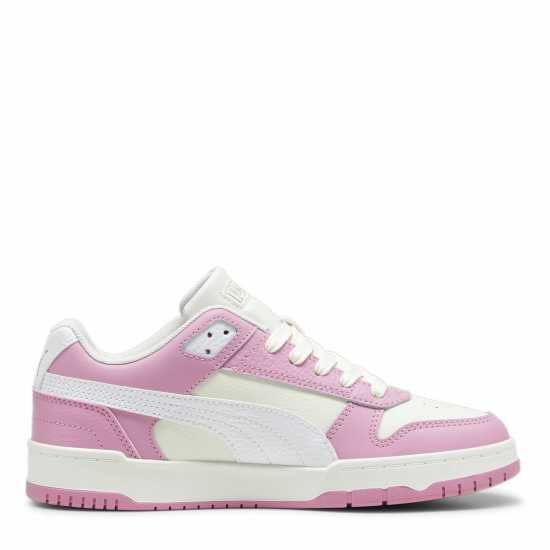 Puma Rebound V6 Low Low-Top Trainers Womens Розово/Бело Дамски високи кецове