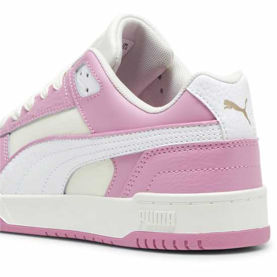 Puma Rebound V6 Low Low-Top Trainers Womens Розово/Бело Дамски високи кецове