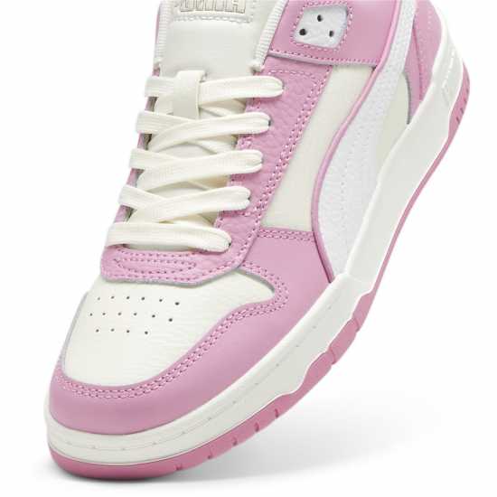 Puma Rebound V6 Low Low-Top Trainers Womens Розово/Бело Дамски високи кецове