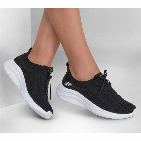 Skechers Маратонки Без Връзки Stretch Fit Deco Lace Slip-On W Ai Slip On Trainers Womens Черно Дамски високи кецове