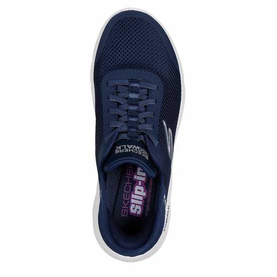 Skechers Slip-Ins: Go Walk Flex - Grand Entry Морско синьо/ Бяло Дамски високи кецове