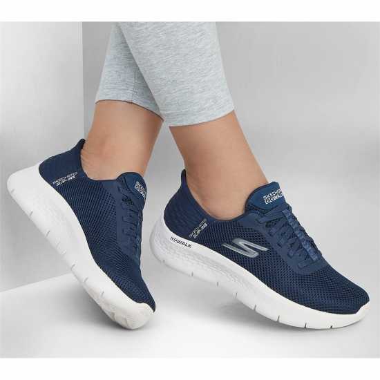 Skechers Slip-Ins: Go Walk Flex - Grand Entry Морско синьо/ Бяло Дамски високи кецове