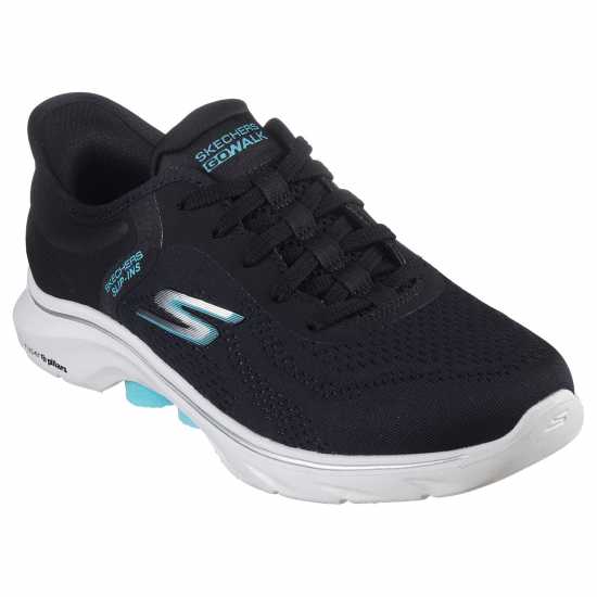 Skechers Slip-Ins: Go Walk 7 - Valin Черно/Аква Дамски високи кецове