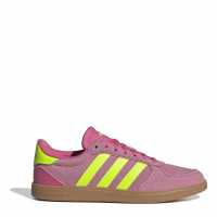 Adidas Breaknet Sleek Suede Trainers Womens Розово/Зелено/Гума 