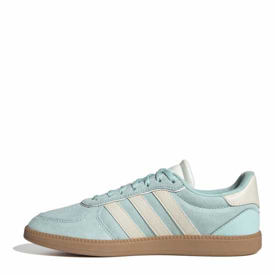 Adidas Breaknet Sleek Suede Trainers Womens Аква / Бяло / Гума 