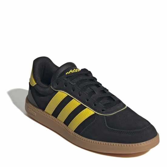 Adidas Breaknet Sleek Suede Trainers Womens Черно/Жълто/Гума 