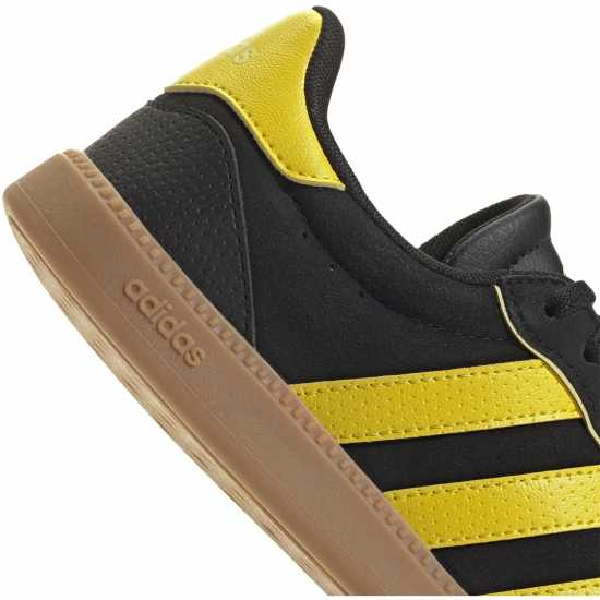 Adidas Breaknet Sleek Suede Trainers Womens Черно/Жълто/Гума 