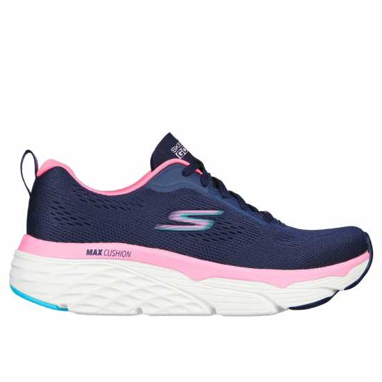 Skechers Max Cushioning Elite Low-Top Trainers Womens Морска синьо/ Розово Дамски високи кецове