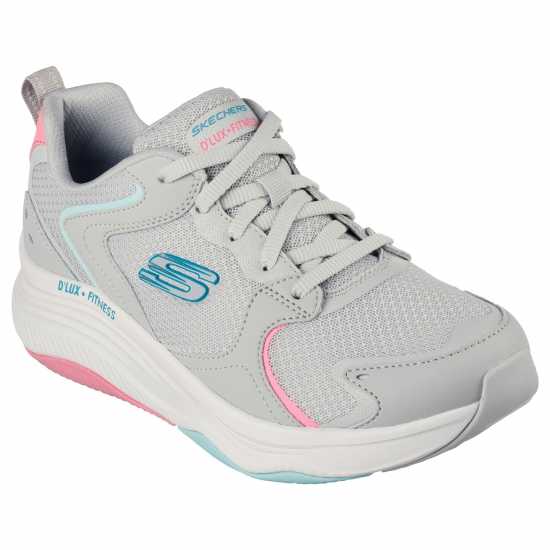 Skechers D Lux Fitness-Modest Flow Runners Womens Бял/Многоцветно Дамски високи кецове