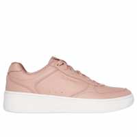 Skechers Duraleather Overlay Lace-Up W Air-C Low-Top Trainers Womens Кафяво Дамски високи кецове