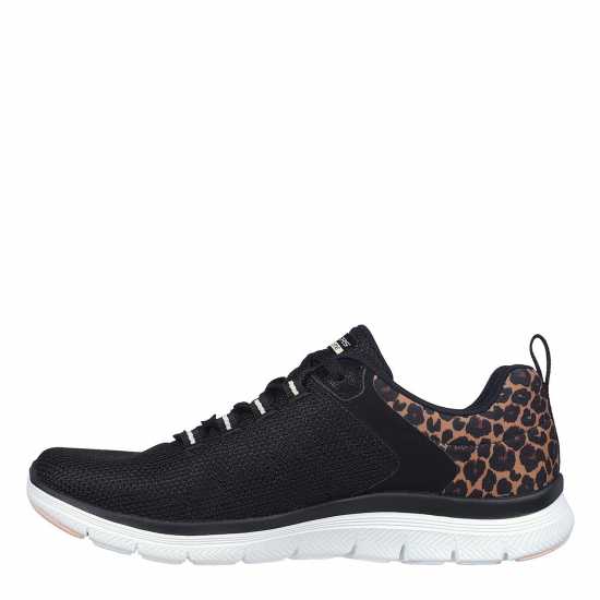 Skechers Flex Applea 4.0 Runners Womens Черно/Леопард Дамски високи кецове