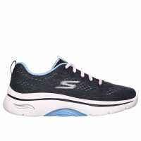 Skechers Arch Fit Engineered Mesh Lace Up Runners Womens Черно/Синьо 