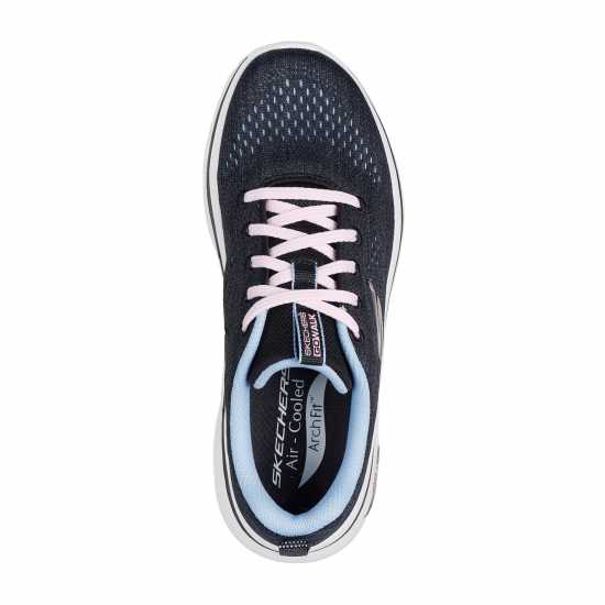 Skechers Arch Fit Engineered Mesh Lace Up Runners Womens Черно/Синьо 