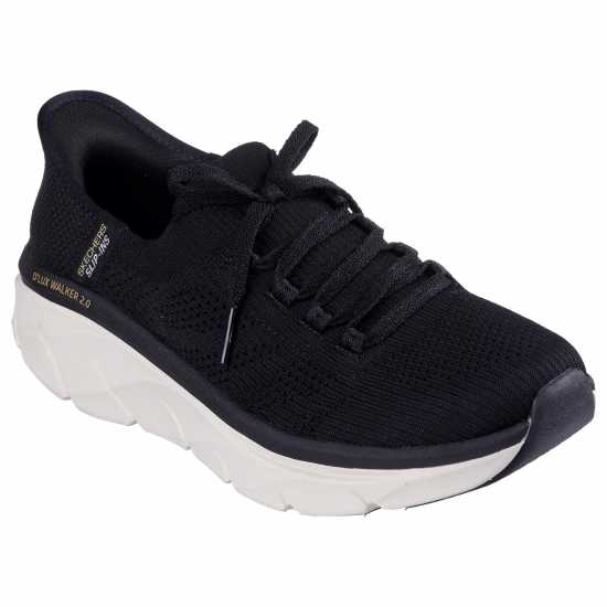 Skechers Маратонки Без Връзки D Lux Walker 2.0 Slip On Trainers Womens Черно/Кафяво Дамски маратонки