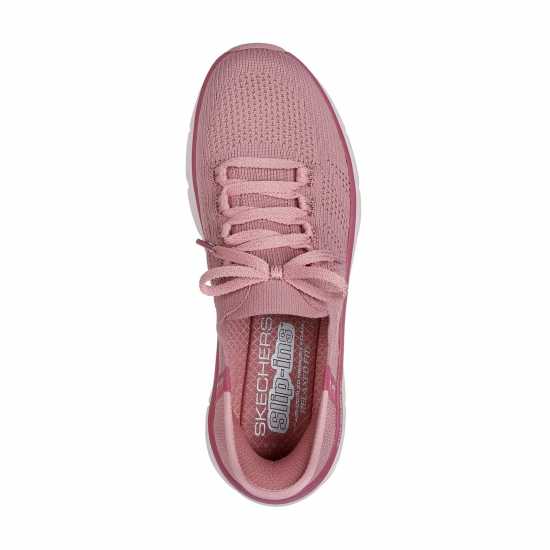 Skechers Маратонки Без Връзки D Lux Walker 2.0 Slip On Trainers Womens Тъмно малиново Дамски маратонки