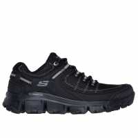 Skechers Mesh Qtr Brace Overlay Lace Up W Me Runners Womens Черно/Черно Дамски високи кецове