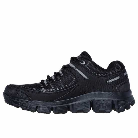 Skechers Mesh Qtr Brace Overlay Lace Up W Me Runners Womens Черно/Черно Дамски високи кецове