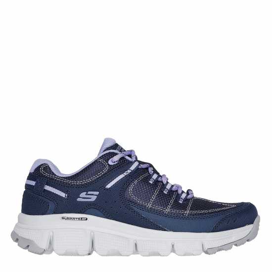 Skechers Mesh Qtr Brace Overlay Lace Up W Me Runners Womens Морско синьо/Лилаво Дамски високи кецове