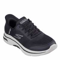 Skechers Маратонки Без Връзки Go Walk Arch Fit 2.0 - Valenc Slip On Trainers Womens Черно/Бяло Дамски високи кецове