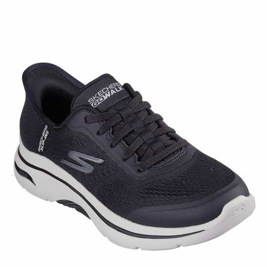 Skechers Маратонки Без Връзки Go Walk Arch Fit 2.0 - Valenc Slip On Trainers Womens Черно/Бяло Дамски високи кецове