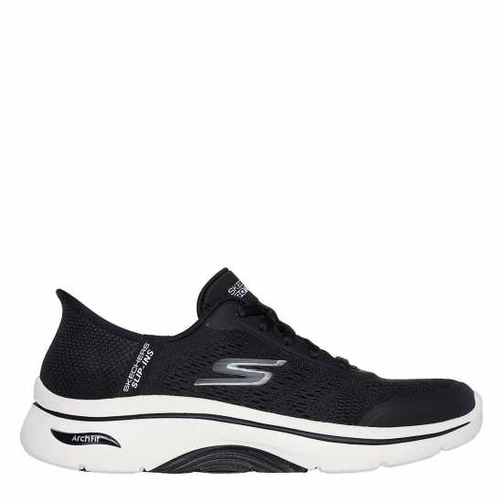 Skechers Маратонки Без Връзки Go Walk Arch Fit 2.0 - Valenc Slip On Trainers Womens Черно/Бяло Дамски високи кецове