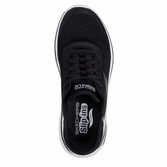 Skechers Маратонки Без Връзки Go Walk Arch Fit 2.0 - Valenc Slip On Trainers Womens Черно/Бяло Дамски високи кецове