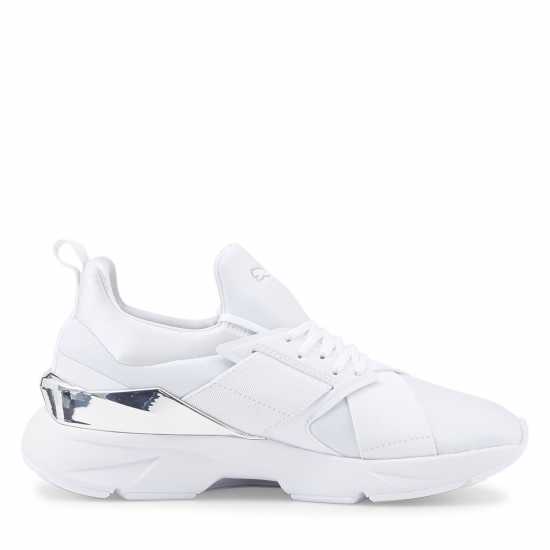 Puma Muse X5 Metal Wns Low-Top Trainers Womens Пума Бяло Дамски високи кецове