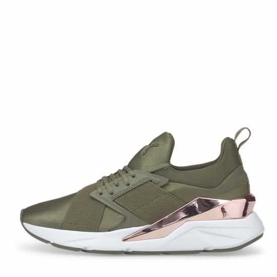 Puma Muse X5 Metal Wns Low-Top Trainers Womens Тъмно зелено Дамски високи кецове