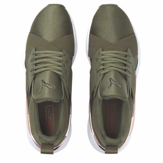 Puma Muse X5 Metal Wns Low-Top Trainers Womens Тъмно зелено Дамски високи кецове