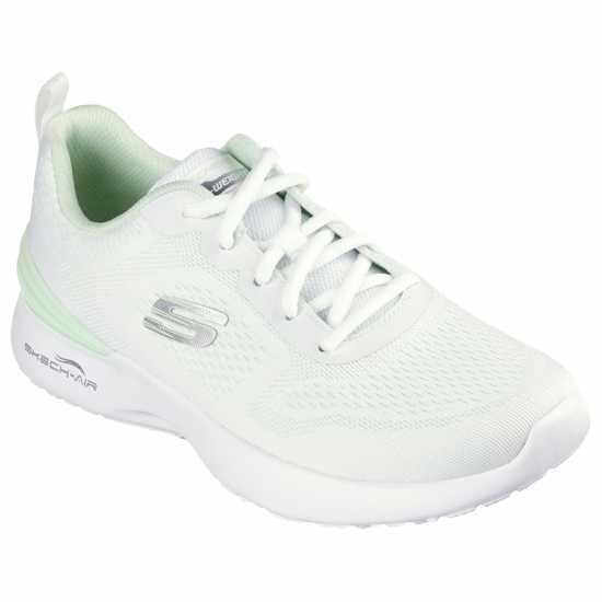 Skechers Dual Tone Engineered Mesh Lace-Up W Runners Womens Бяло/Мента Дамски високи кецове