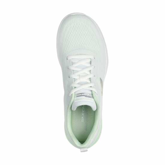 Skechers Dual Tone Engineered Mesh Lace-Up W Runners Womens Бяло/Мента Дамски високи кецове