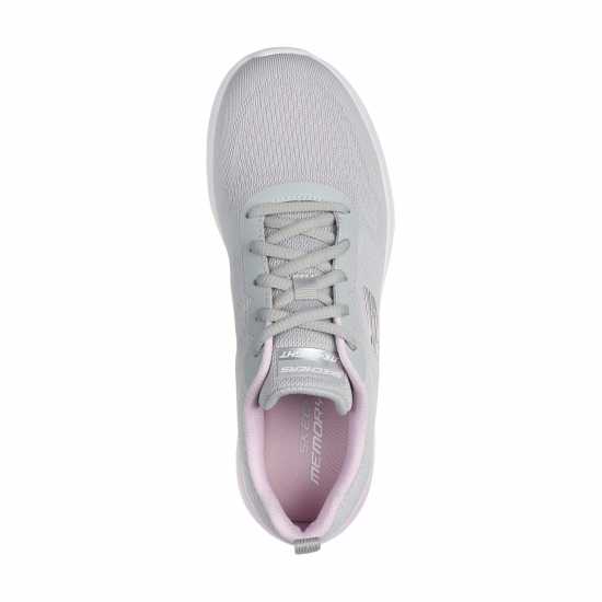 Skechers Dual Tone Engineered Mesh Lace-Up W Runners Womens Светло сиво/розово Дамски високи кецове