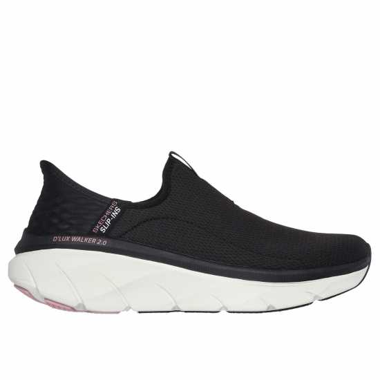 Skechers D Lux Walker 2.0-Happy Step Slip On Runners Womens Черно/Розово 